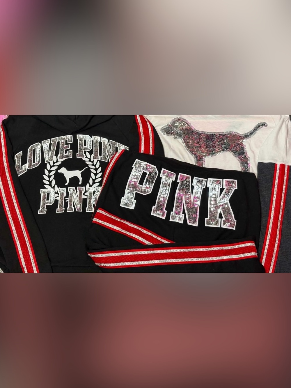 PINK Victoria's Secret 3 piece bling set!!